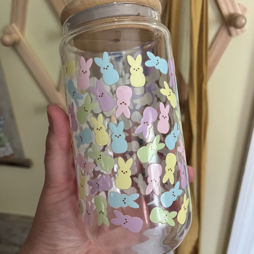 PEEPS Bunny 16OZ Can Glass